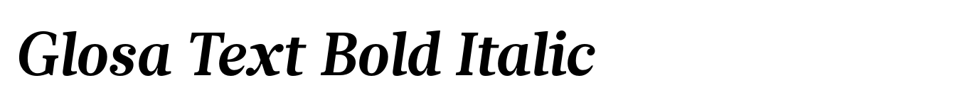 Glosa Text Bold Italic